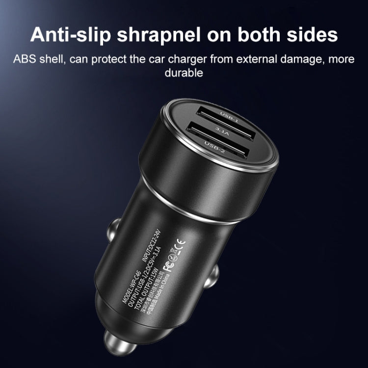 WK WP-C46 Staroad Series Vieyie 15W Dual-USB Car Charger (Black) - HoMEdemic™ 