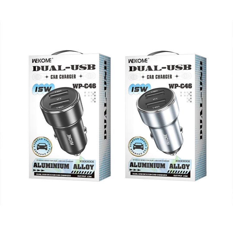 WK WP-C46 Staroad Series Vieyie 15W Dual-USB Car Charger (Grey) - HoMEdemic™ 