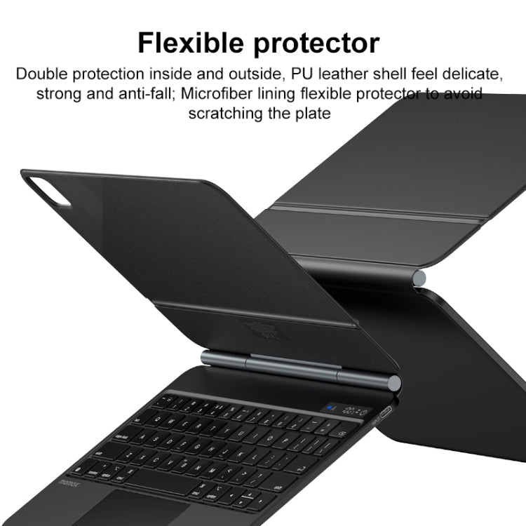 MOMAX KB3M MAG LINK Wireless Suspended Magnetic Keyboard Leather Case For iPad Pro 11 2022 / 2021 / 2020 / 2018 / Air 2022 / 2020 10.9 (Black) - HoMEdemic™ 