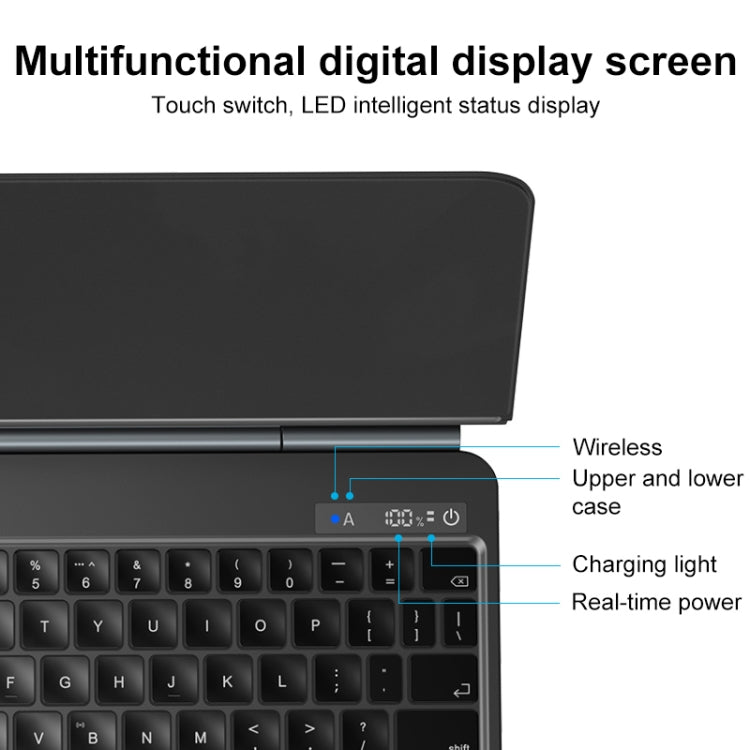 MOMAX KB3M MAG LINK Wireless Suspended Magnetic Keyboard Leather Case For iPad Pro 11 2022 / 2021 / 2020 / 2018 / Air 2022 / 2020 10.9 (Black) - HoMEdemic™ 
