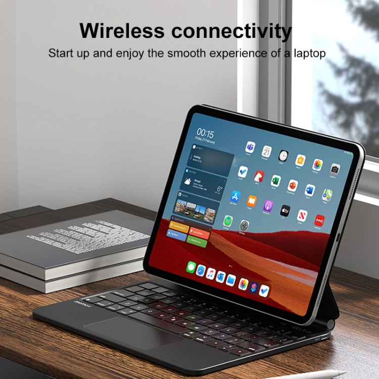 MOMAX KB3M MAG LINK Wireless Suspended Magnetic Keyboard Leather Case For iPad Pro 11 2022 / 2021 / 2020 / 2018 / Air 2022 / 2020 10.9 (Black) - HoMEdemic™ 
