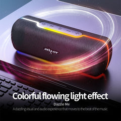 ZEALOT S55 Portable Stereo Bluetooth Speaker with Built-in Mic, Support Hands-Free Call & TF Card & AUX (Black) - HoMEdemic™ 