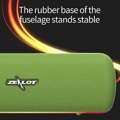 ZEALOT S55 Portable Stereo Bluetooth Speaker with Built-in Mic, Support Hands-Free Call & TF Card & AUX (Black) - HoMEdemic™ 