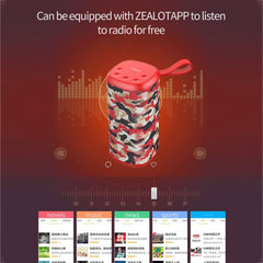 ZEALOT S35 Portable Heavy Bass Stereo Wireless Bluetooth Speaker with Built-in Mic, Support Hands-Free Call & TF Card & AUX (Red) - HoMEdemic™ 