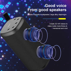 ZEALOT S35 Portable Heavy Bass Stereo Wireless Bluetooth Speaker with Built-in Mic, Support Hands-Free Call & TF Card & AUX (Red) - HoMEdemic™ 