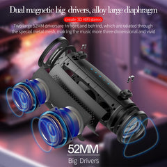 ZEALOT S38 Portable Subwoofer Wireless Bluetooth Speaker with Built-in Mic, Support Hands-Free Call & TF Card & AUX (Lake Blue) - HoMEdemic™ 
