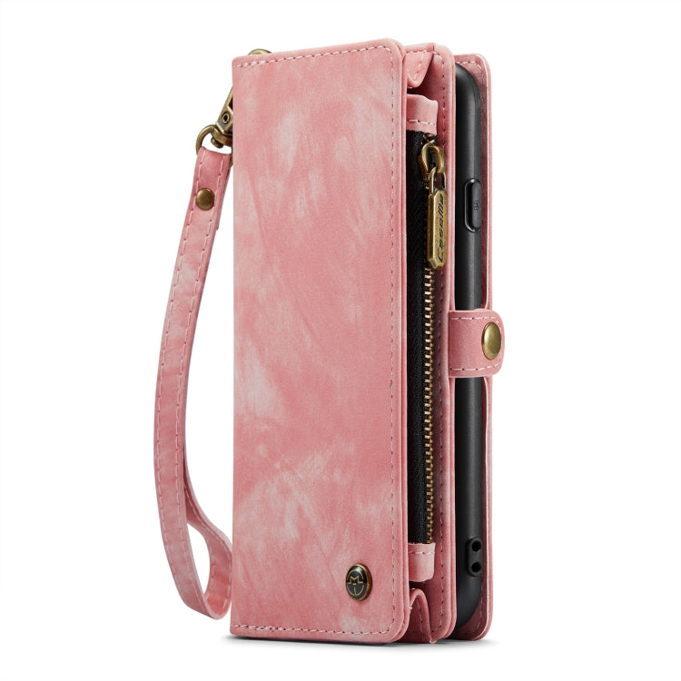 CaseMe for iPhone 8 Plus & 7 Plus   Multifunctional Leather Billfold with Detachable Magnetic PC Back Protective Case & Holder & 11 Card Slots & 3 Cash Slots & 1 Zipper Wallet & 2 Photo Frames & 3 Magnetic Clasps (Pink) - HoMEdemic™ 
