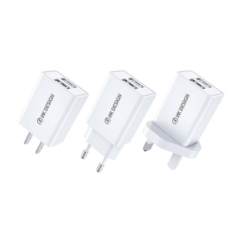 WK WP-U119 10W Dual USB Ports Travel Charger Power Adapter, UK Plug - HoMEdemic™ 