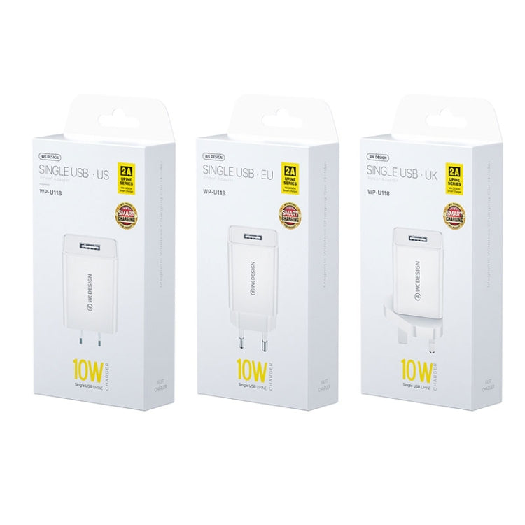 WK WP-U118 10W Single USB Port Travel Charger Power Adapter, US Plug - HoMEdemic™ 