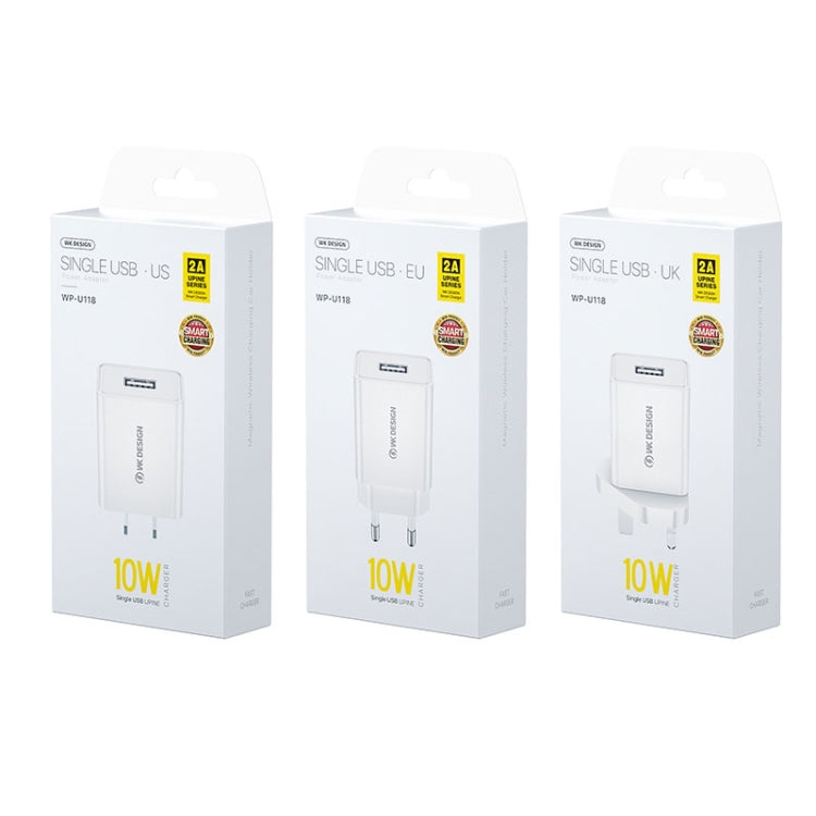 WK WP-U118 10W Single USB Port Travel Charger Power Adapter, EU Plug - HoMEdemic™ 
