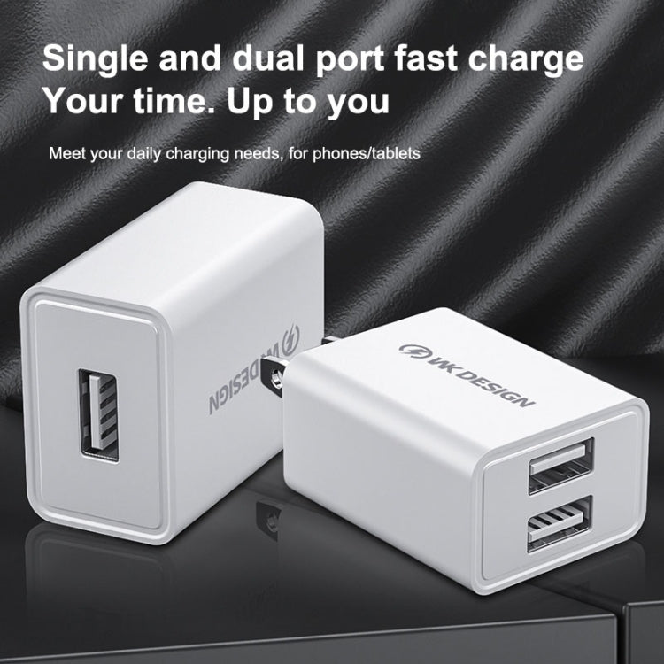WK WP-U119 10W Dual USB Ports Travel Charger Power Adapter, US Plug - HoMEdemic™ 