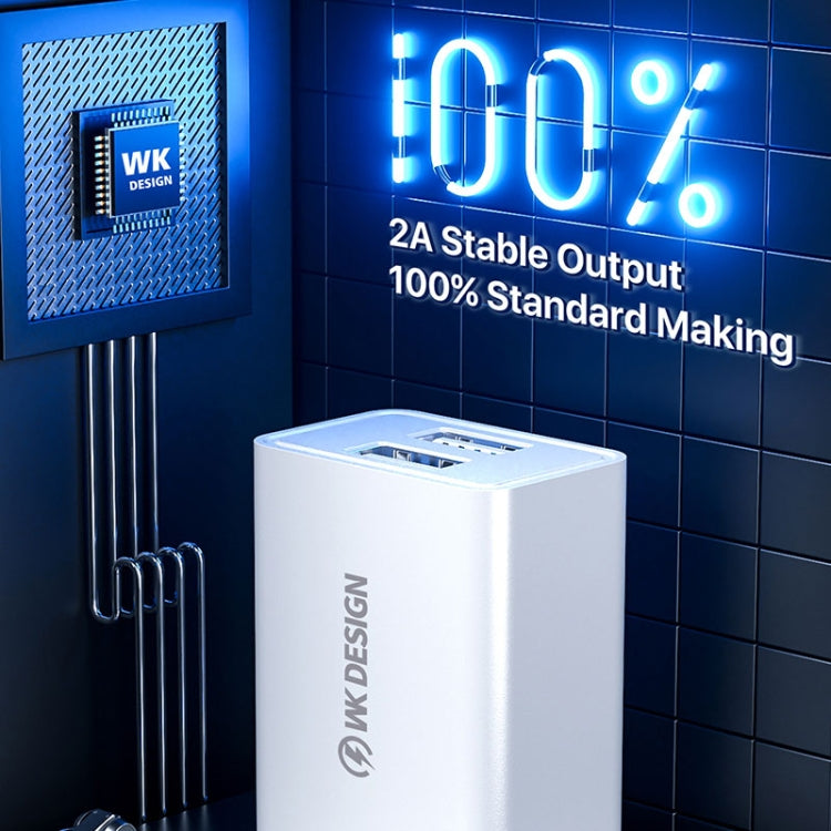 WK WP-U119 10W Dual USB Ports Travel Charger Power Adapter, US Plug - HoMEdemic™ 