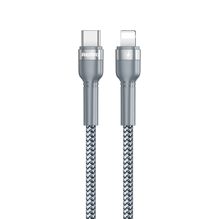REMAX RC-171 Jany Series 1m PD20W USB to 8 Pin Aluminum Alloy Braid Fast Charging Data Cable (Silver) - HoMEdemic™ 