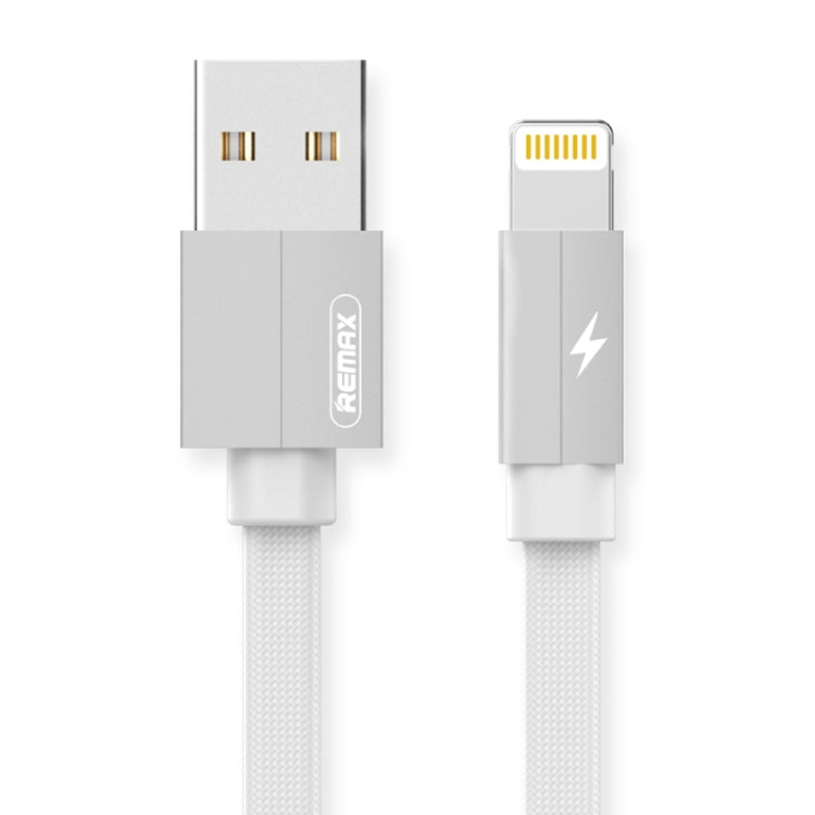 REMAX RC-094i 2m 2.4A USB to 8 Pin Aluminum Alloy Braid Fast Charging Data Cable (White) - HoMEdemic™ 