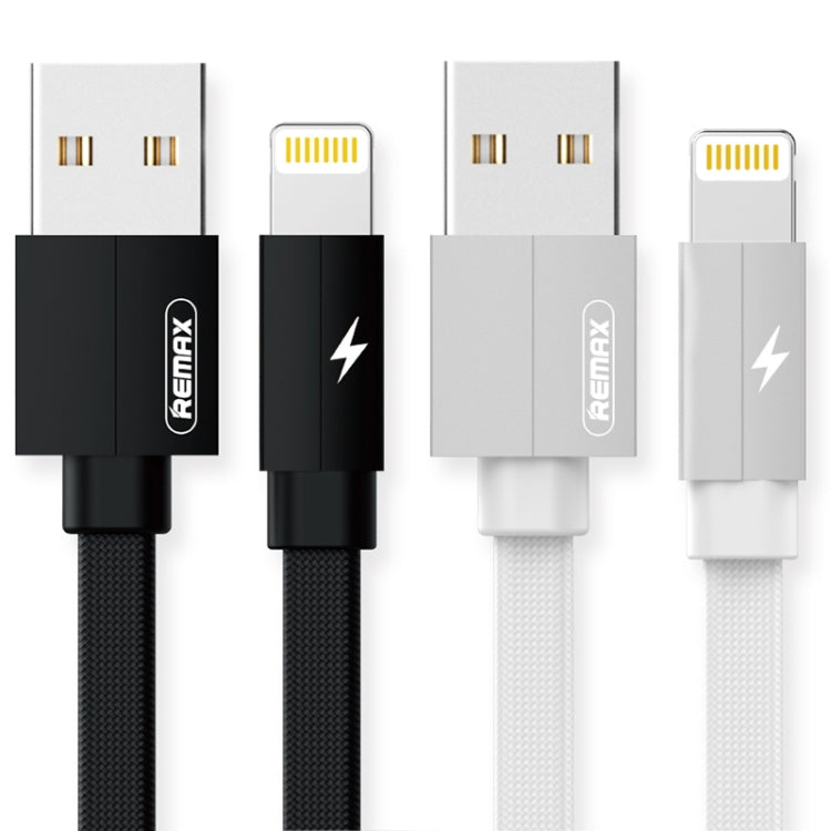 REMAX RC-094i 2m 2.4A USB to 8 Pin Aluminum Alloy Braid Fast Charging Data Cable (White) - HoMEdemic™ 