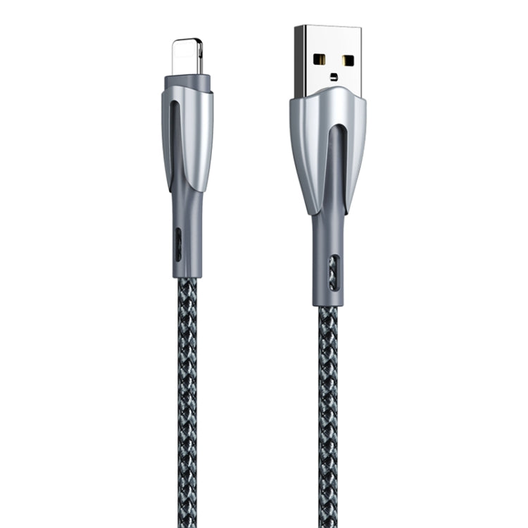 REMAX RC-162i Armor Series 3A USB to 8 Pin Charging Cable, Cable Length: 1m (Silver) - HoMEdemic™ 