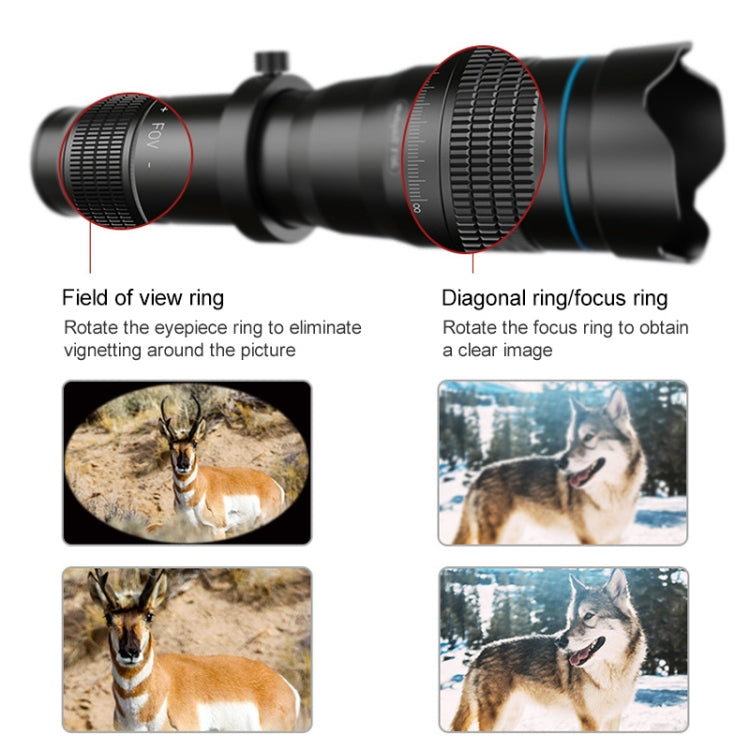 APEXEL APL-JS28X 28X HD External Dual-adjustment Zoom Telescope Universal Telephoto Phone Lens - HoMEdemic™ 