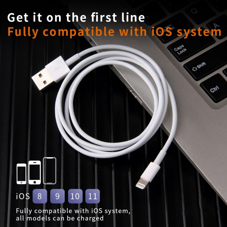 IVON CA19 2.4A USB to 8 Pin Fast Charge Data Cable for iPhone, iPad, Length: 1m - HoMEdemic™ 