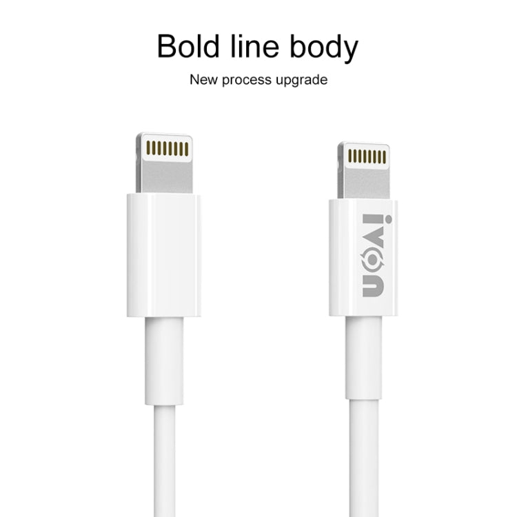 IVON CA70 8 Pin Fast Charging Data Cable, Length: 2m (White) - HoMEdemic™ 