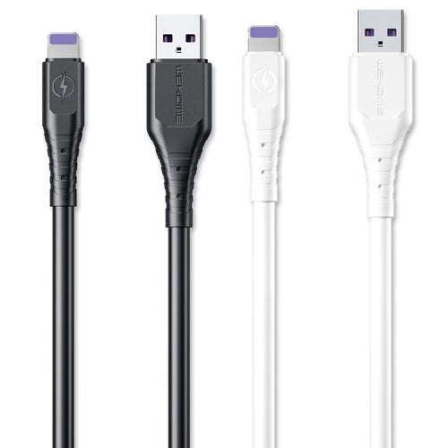 WK WDC-152 6A 8 Pin Fast Charging Data Cable, Length: 1m (White) - HoMEdemic™ 