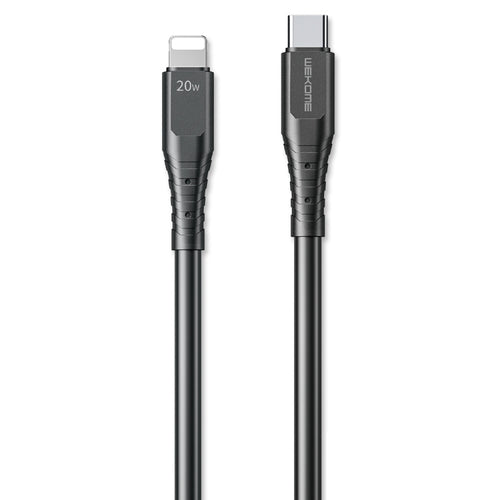 WK WDC-154 Type-C / USB-C to 8 Pin PD 20W Fast Charging Data Cable, Length: 1m(Black) - HoMEdemic™ 