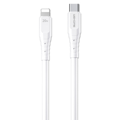 WK WDC-154 Type-C / USB-C to 8 Pin PD 20W Fast Charging Data Cable, Length: 1m(White) - HoMEdemic™ 