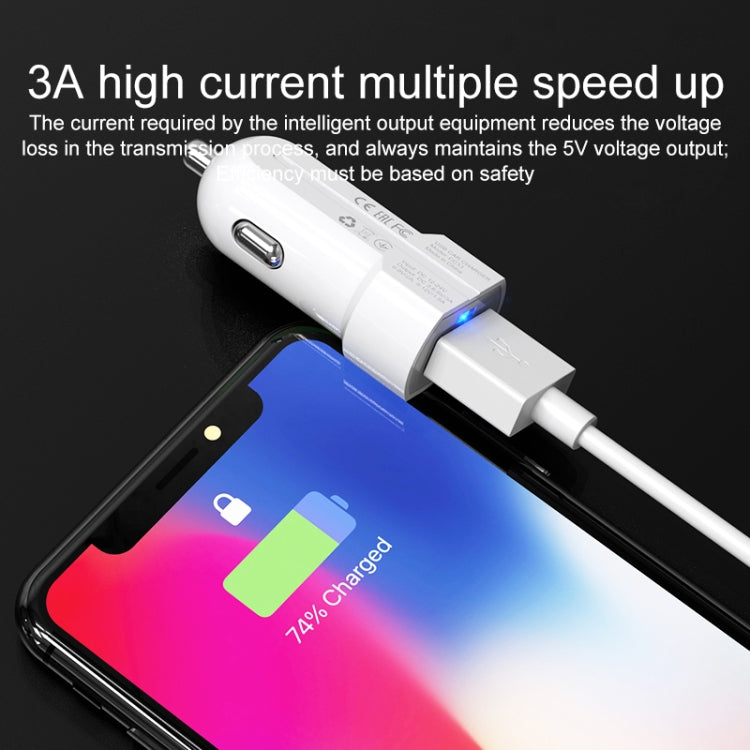 IVON CC13 QC 3.0 Fast Charging Car Charger Set with Micro USB Charging Cable (White) - HoMEdemic™ 