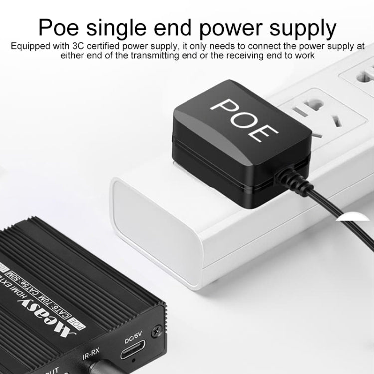 Measy ET100 HDMI Extender Transmitter + Receiver Converter Ethernet Cable, Transmission Distance: 70m (EU Plug) - HoMEdemic™ 