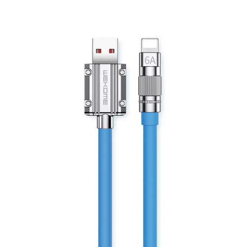 WK WDC-186 Qjie Series 6A USB to 8 Pin Ultra-fast Charging Data Cable, Length: 1m (Blue) - HoMEdemic™ 