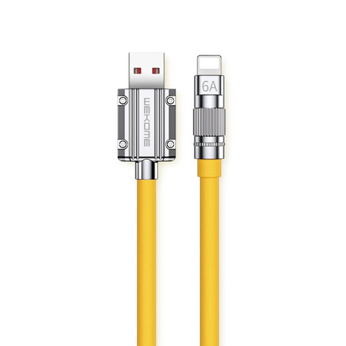 WK WDC-186 Qjie Series 6A USB to 8 Pin Ultra-fast Charging Data Cable, Length: 1m (Yellow) - HoMEdemic™ 