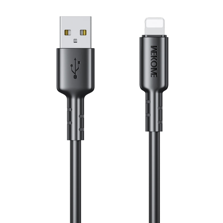 WEKOME WDC-01 Tidal Energy Series 2.4A USB to 8 Pin PVC Data Cable, Length: 1m (Black) - HoMEdemic™ 