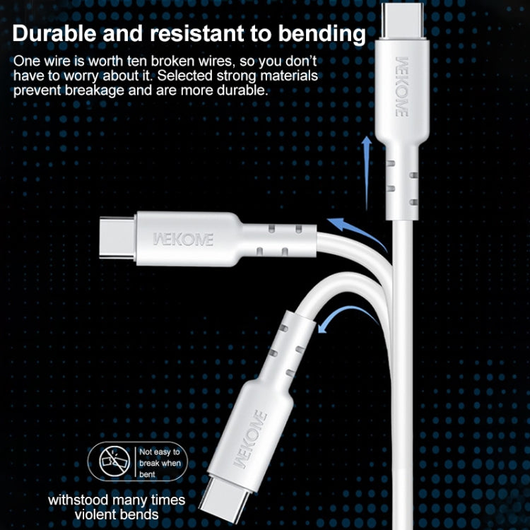 WEKOME WDC-01 Tidal Energy Series 2.4A USB to 8 Pin PVC Data Cable, Length: 1m (White) - HoMEdemic™ 