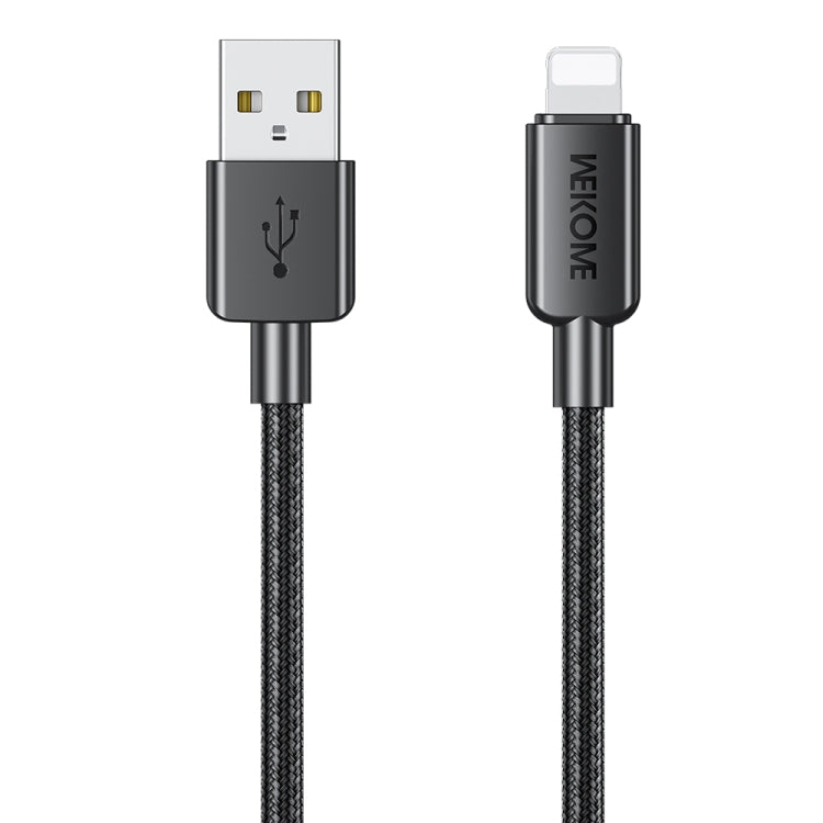 WEKOME WDC-03 Tidal Energy Series 2.4A USB to 8 Pin Braided Data Cable, Length: 1m (Black) - HoMEdemic™ 