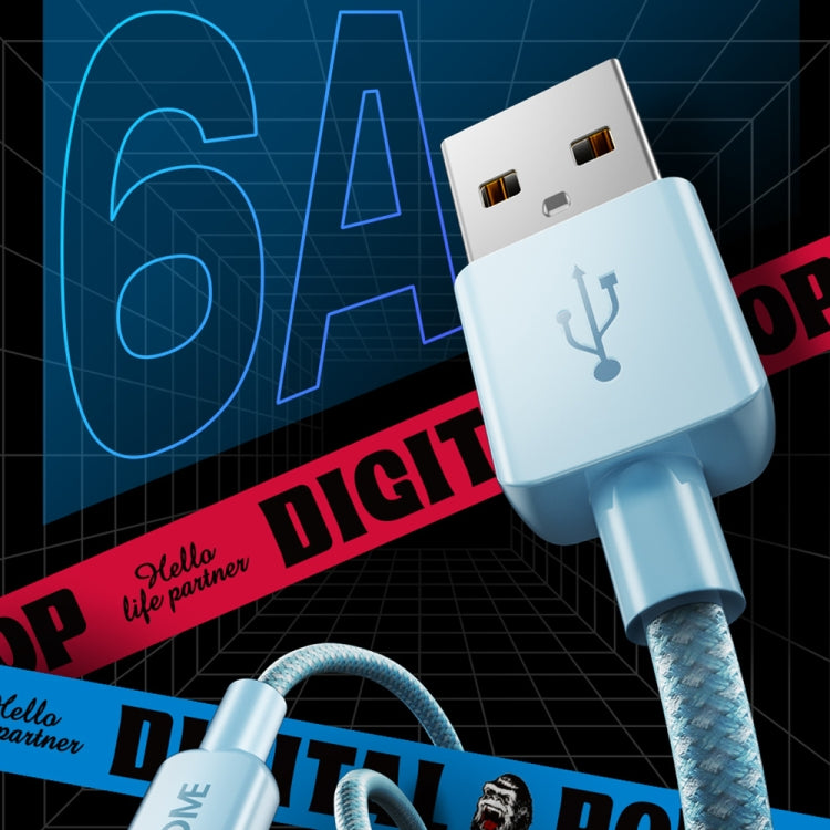 WEKOME WDC-03 Tidal Energy Series 2.4A USB to 8 Pin Braided Data Cable, Length: 1m (Black) - HoMEdemic™ 