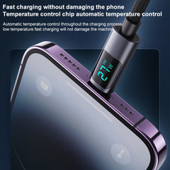 Yesido CA157 PD27W USB-C / Type-C to 8 Pin Digital Display Charging Data Cable, Cable Length: 1.2m (Black) - HoMEdemic™ 