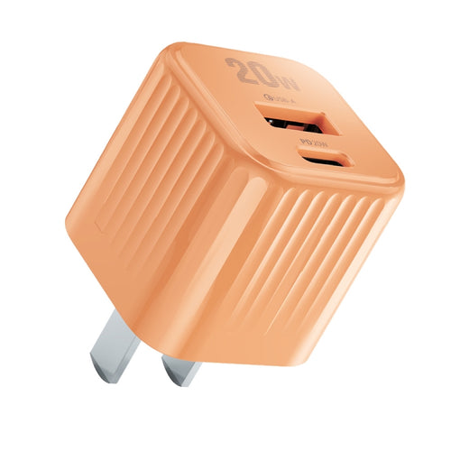 WK WP-U129 Color Sugar 20W USB+USB-C/Type-C Fast Charge Charger, CN Plug(Orange) - HoMEdemic™ 