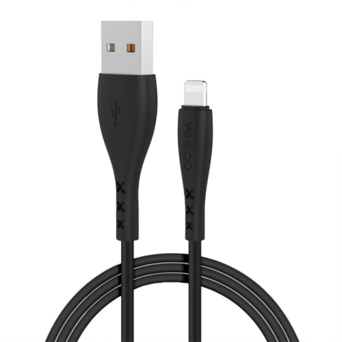 Yesido CA26 2.4A USB to 8 Pin Charging Cable, Length: 1m(Black) - HoMEdemic™ 