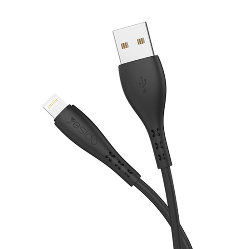 Yesido CA26 2.4A USB to 8 Pin Charging Cable, Length: 1m(Black) - HoMEdemic™ 