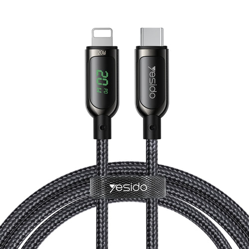 Yesido CA86 20W USB-C / Type-C to 8 Pin Digital Display Fast Charging Cable, Length: 1.2m - HoMEdemic™ 