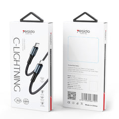 Yesido CA95 3A 20W USB-C / Type-C to 8 Pin Fast Charging Cable, Length: 1.2m - HoMEdemic™ 