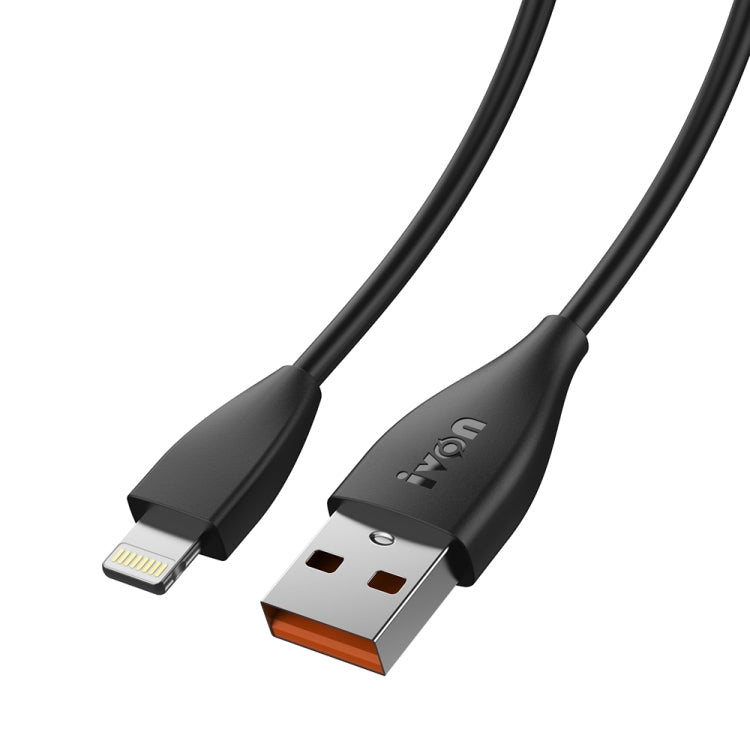 IVON CA87 USB to 8 Pin TPE Fast Charge Data Cable, Cable Length: 1m(Black) - HoMEdemic™ 