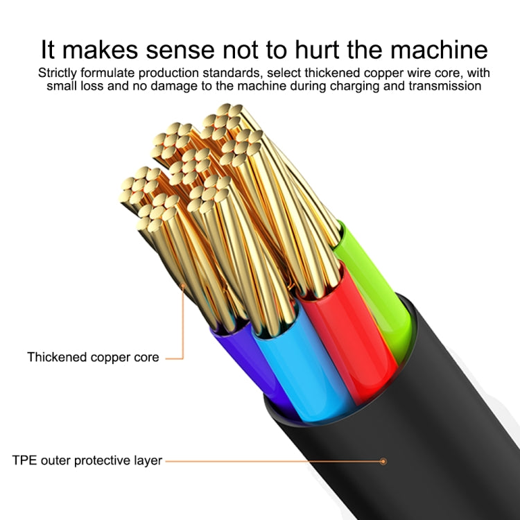 IVON CA87 USB to 8 Pin TPE Fast Charge Data Cable, Cable Length: 1m(Black) - HoMEdemic™ 