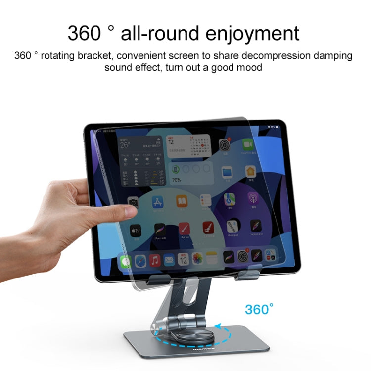 MOMAX KH8 Aluminum Alloy Rotating Folding Tablet Holder - HoMEdemic™ 