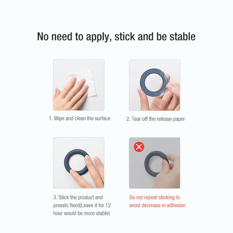 2 PCS NILLKIN Portable PU Leather Magnetic Ring Sticker (Blue) - HoMEdemic™ 