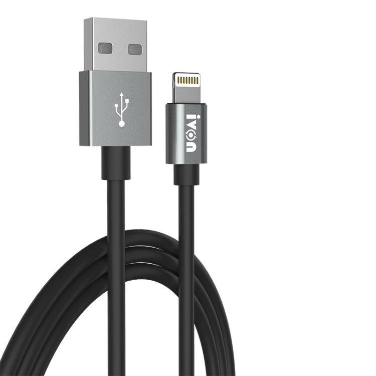 IVON CA73 2.4A 8 Pin Fast Charging Data Cable, Length: 2m(Black) - HoMEdemic™ 