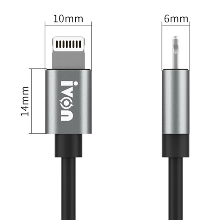 IVON CA73 2.4A 8 Pin Fast Charging Data Cable, Length: 2m(White) - HoMEdemic™ 