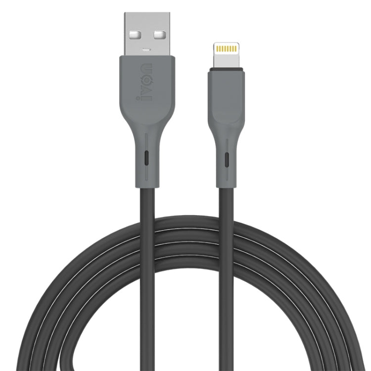 IVON CA78 2.4A 8 Pin Fast Charging Data Cable, Length: 1m (Black) - HoMEdemic™ 