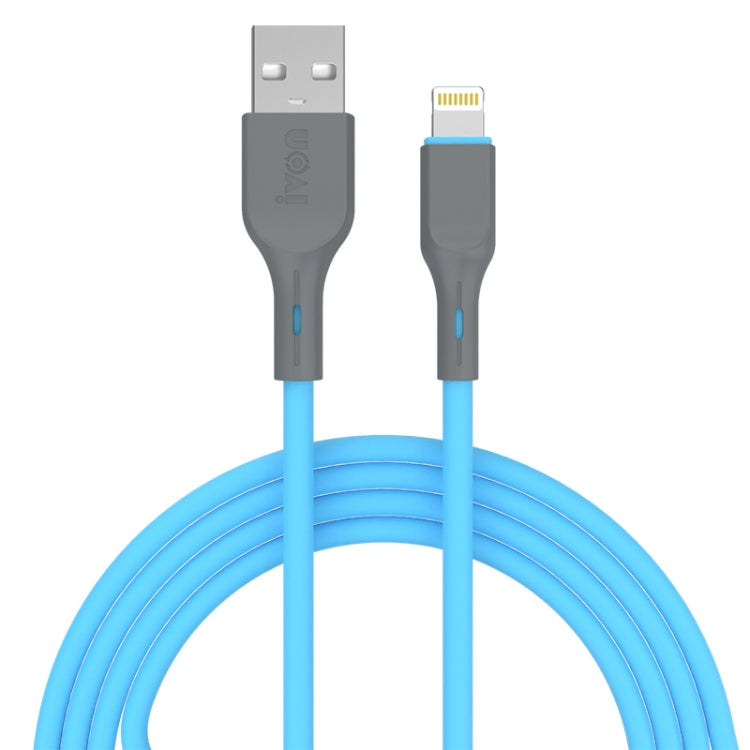 IVON CA78 2.4A 8 Pin Fast Charging Data Cable, Length: 1m (Blue) - HoMEdemic™ 