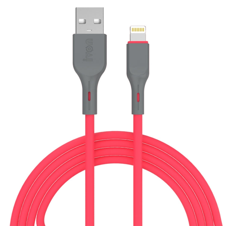 IVON CA78 2.4A 8 Pin Fast Charging Data Cable, Length: 1m (Red) - HoMEdemic™ 