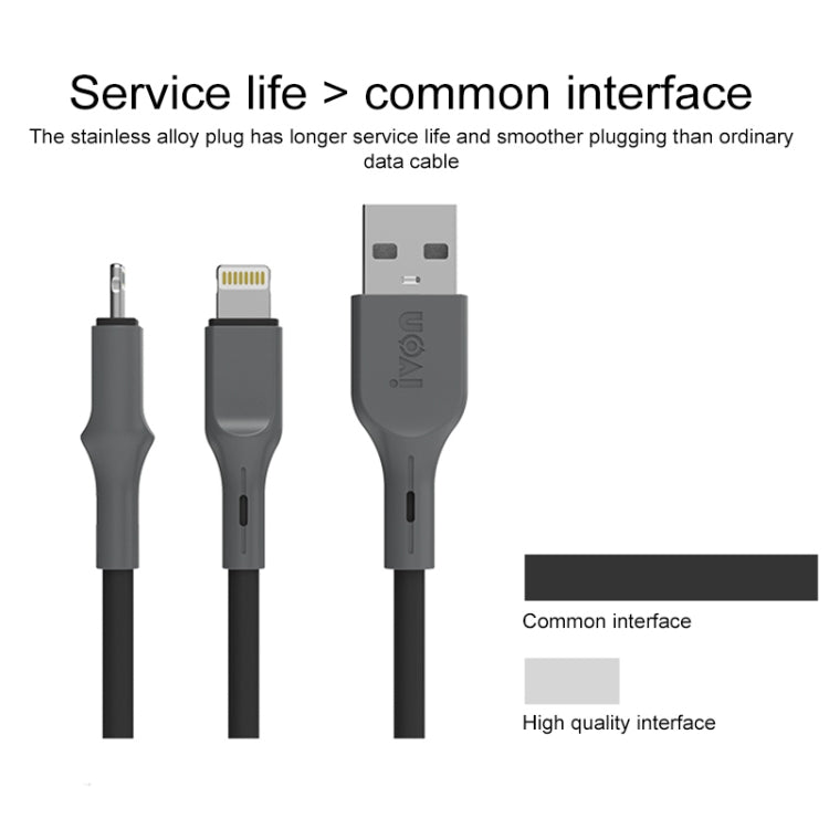 IVON CA78 2.4A 8 Pin Fast Charging Data Cable, Length: 1m (Blue) - HoMEdemic™ 